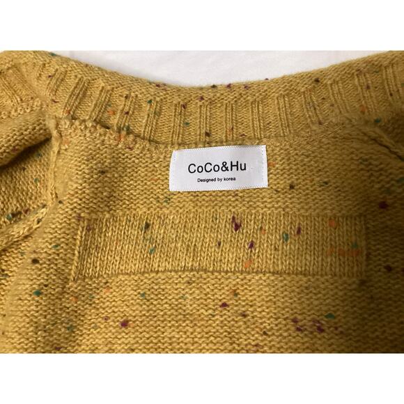 CoCo & Hu mustard yellow 80% wool cardigan Medium - Picture 8 of 8